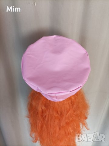 BAD GIRL Розова шапка от лак /винил/, снимка 3 - Шапки - 41085491