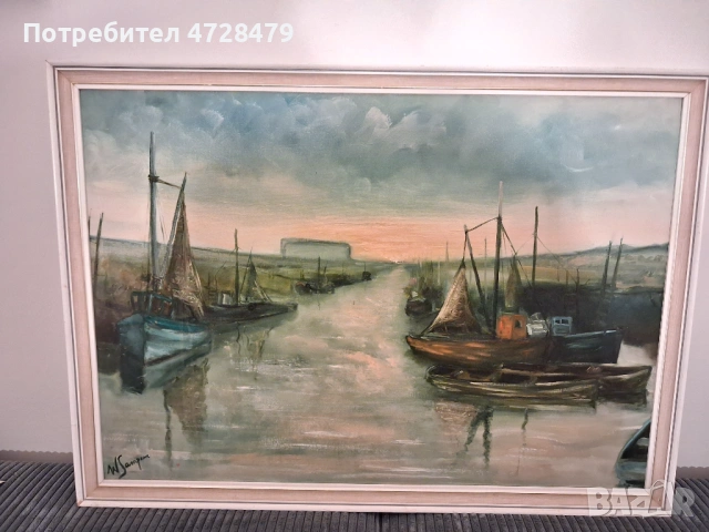 Картина маслена и подпис на художника