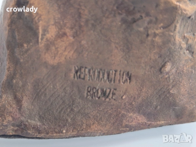 Бронзова скулптура пластика Мислителят Огюст Роден  , снимка 7 - Други - 51721737