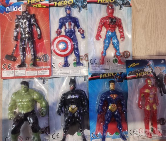 Хълк Батман Спайдърмен Супермен Тор Америка пластмасова фигурка играчка фигурки играчки avengers