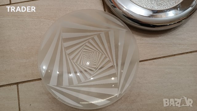 ПЛАФОН КРЪГ  лампа осветително тяло LIGHTSTYLE  сребро хром, снимка 4 - Лампи за таван - 44364260