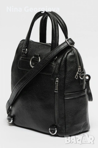 Дамска раница от еко материал с отделящи се презрамки, снимка 3 - Раници - 53575630