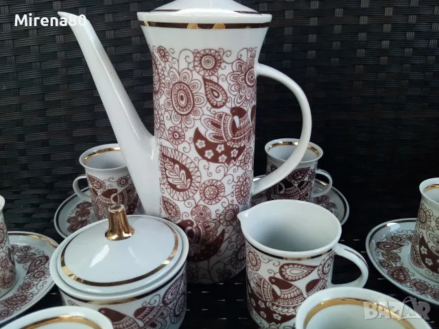 Български сервиз за кафе - Жар птица, снимка 2 - Сервизи - 56024314