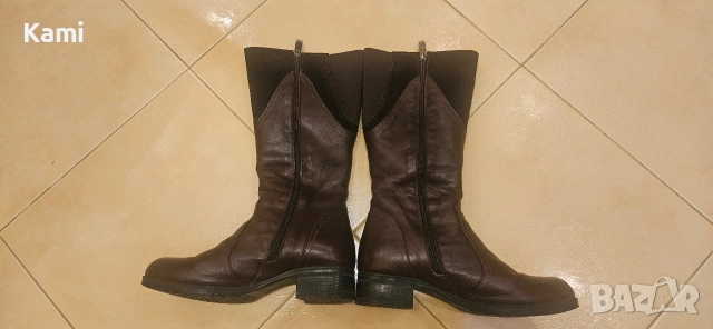 Топли кафяви ботуши, естествена кожа, номер 37, снимка 8 - Дамски ботуши - 52682509