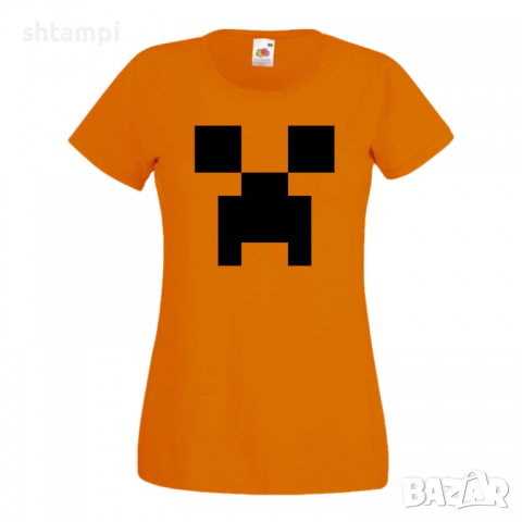 Дамска тениска Creeper Face 1 майнкрафт Minecraft,Игра,Забавление,подарък,Изненада,Рожден Ден., снимка 11 - Тениски - 36520486