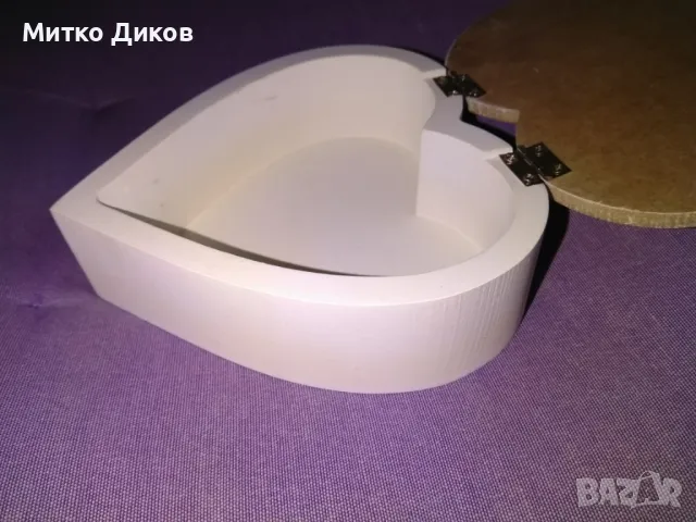 Дървена кутия за бижута сърце Love нова 150х145х45мм, снимка 7 - Декорация за дома - 47358190