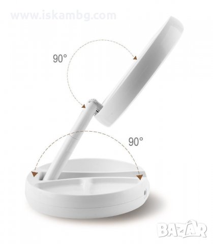 СГЪВАЕМО КОЗМЕТИЧНО ОГЛЕДАЛО С LED ОСВЕТЛЕНИЕ И МАЛЪК ОРГАНАЙЗЕР - код 1895, снимка 4 - Други - 33975641