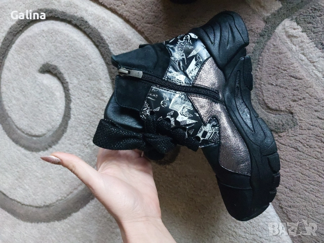 спортно елегантни дамски боти от естествена кожа, снимка 2 - Дамски боти - 52659135