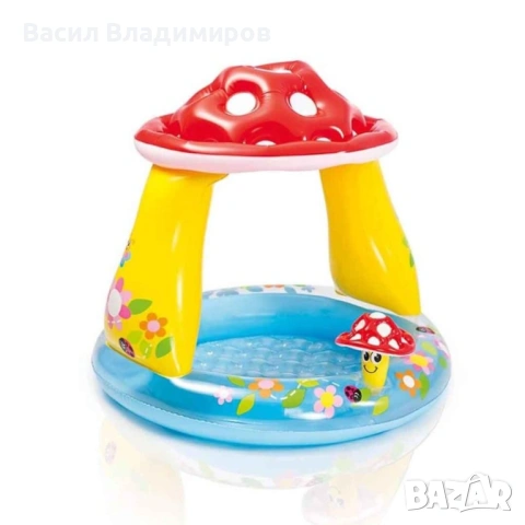Надуваем басейн със сенник Гъбка - 1.02м х 89см - Intex