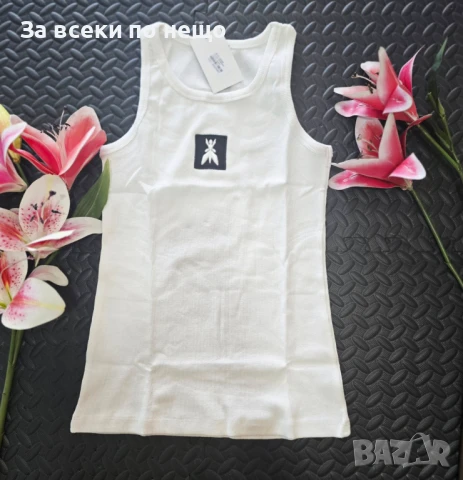 Дамски Памучен Еластичен Ежедневен Спортен Летен Потник С Бродирано Лого - 4 Цвята Код VL-93, снимка 2 - Потници - 50828643