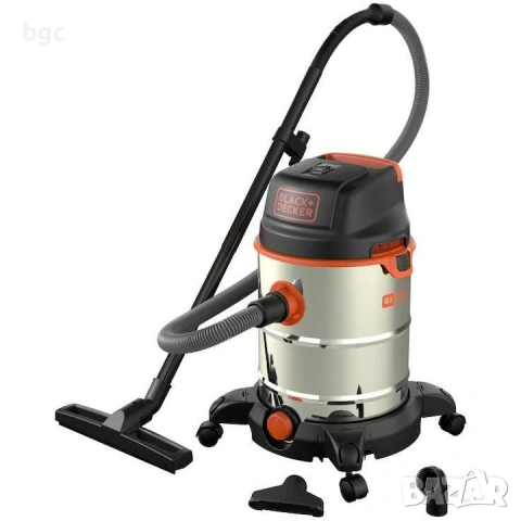 НОВА Прахосмукачка за мокро и сухо почистване Black&Decker BXVC30XDE, 1600W, 30 - 24 месеца гаранция, снимка 4 - Прахосмукачки - 53456888