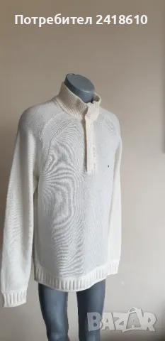 Tommy Hilfiger  Wool Cardigan Knitted Half Zip Mens Size XL ОРИГИНАЛ! Мъжка Вълнена Жилетка с 3/4 ци, снимка 18 - Пуловери - 49130310