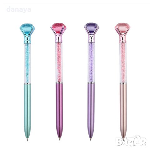 3784 Елегантен химикал Диамант, синьо мастило, снимка 4 - Ученически пособия, канцеларски материали - 41329418