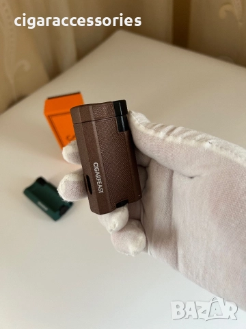 Запалка за пури с турбо пламък и вграден пънч - 2 цвята + кутия, снимка 4 - Запалки - 52799676