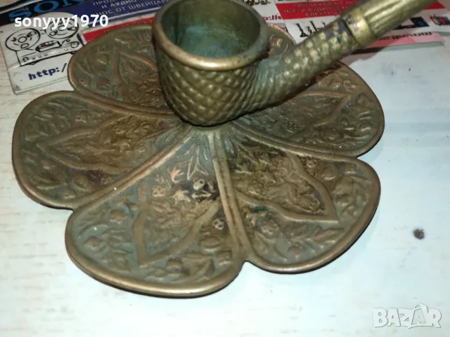 ЛУЛА-СВЕЩНИК МЕД МЕСИНГ 17Х12Х8СМ-ВНОС SWISS 1201251902, снимка 11 - Антикварни и старинни предмети - 48654725