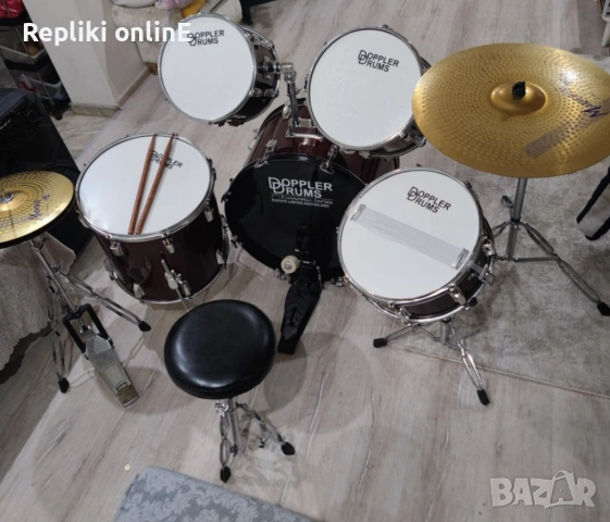 Пълен комплект акустични барабани DOPPLER DRUMS – готови за свирене, снимка 8 - Други музикални жанрове - 53329852