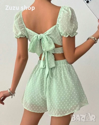 Дамски комплект - топ с гол гръб и къс панталон, снимка 12 - Комплекти - 50783607