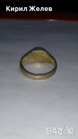 СТАРИНЕН САЧАНЕН ПРЪСТЕН с МОНОГРАМ БУКВА Р - МАЙСТОРСКА РЪЧНА ИЗРАБОТКА САЧАН 66751, снимка 3 - Антикварни и старинни предмети - 28993389