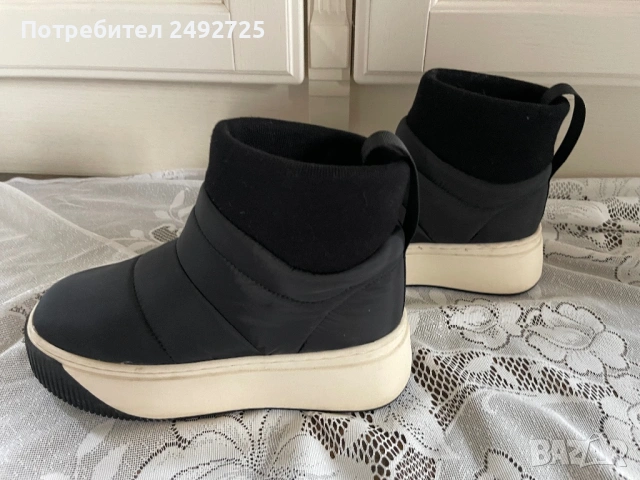 Апрески ботуши платформа черни 39 номер, снимка 2 - Дамски апрески - 46674272