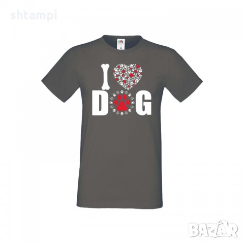 Мъжка тениска Свети Валентин I Love Dog, снимка 6 - Тениски - 35712548