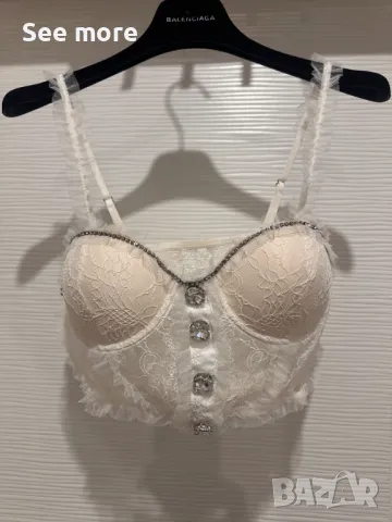 CHANCE OFF дантелен топ S/M 