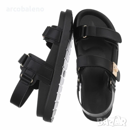 Дамски сандали на танкетка, 3цвята , снимка 11 - Сандали - 50579334