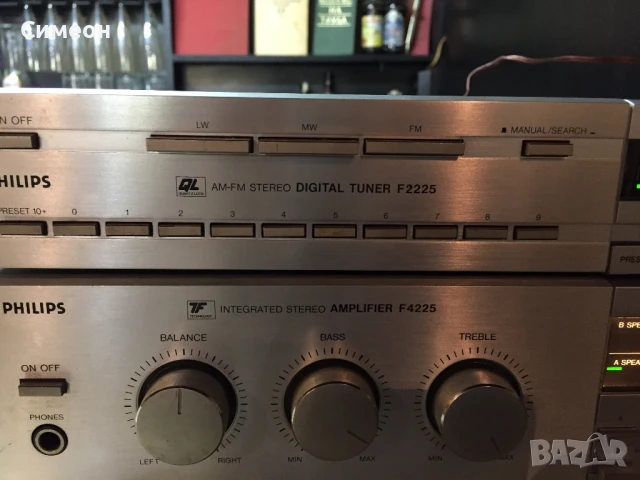 Усилвател и тунер PHILIPS F 4225/F 2225, снимка 4 - Ресийвъри, усилватели, смесителни пултове - 50610400
