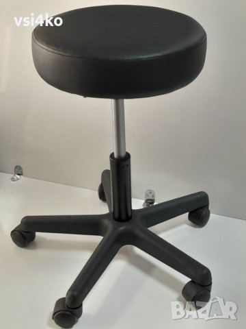Рaботна козметична табуретка – черен цвят, снимка 4 - Козметични уреди - 42706758