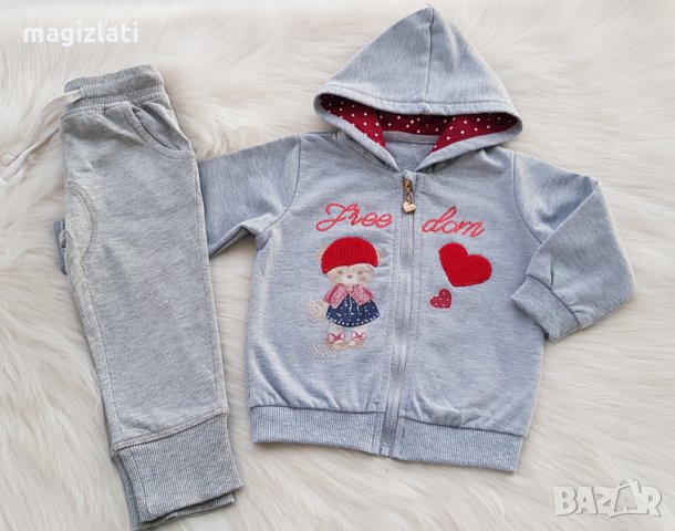 Суитчер и долнище за момиче 9-12 месеца, снимка 5 - Комплекти за бебе - 34432040