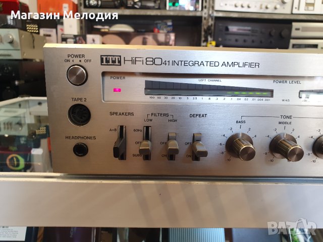 Усилвател ITT 8041 В отлично техническо и визуално състояние. Две по 130 вата музикална , снимка 3 - Ресийвъри, усилватели, смесителни пултове - 41001099