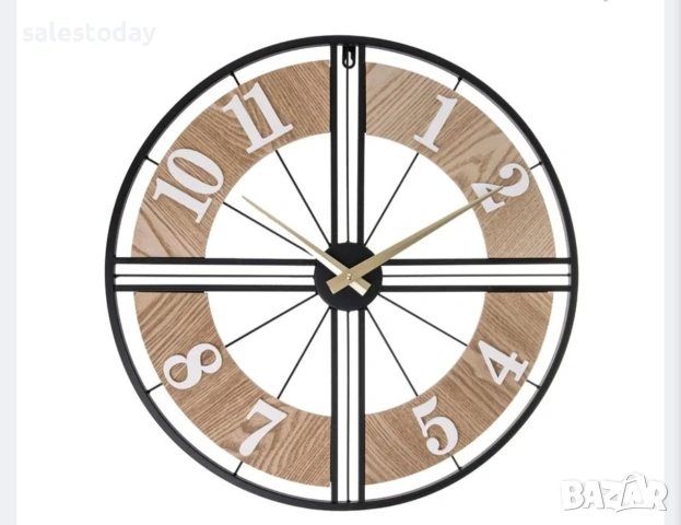 Часовник за стена,  Ø50см, снимка 3 - Стенни часовници - 35799543