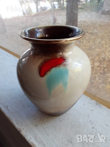 Ваза немска керамика керамика, снимка 2 - Антикварни и старинни предмети - 53451782