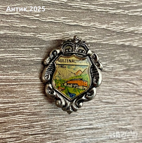 Винтидж колекционерска значка „Sulzenauhütte 2196m“ (Австрийски Алпи)