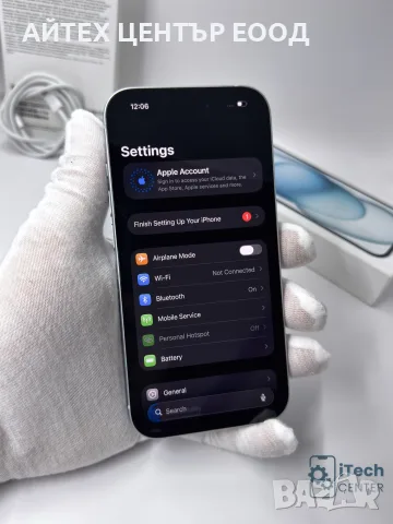 iPhone 15, 128GB, Blue, 100% батерия, КАТО НОВ, 2г. ГАРАНЦИЯ!, снимка 3 - Apple iPhone - 56005676