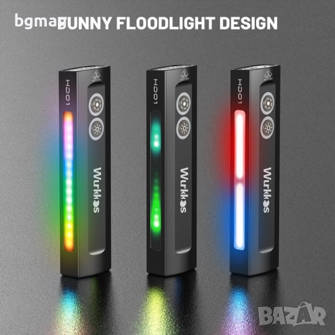 Wurkkos HD01 LED фенер, 1200 лумена,IP65,с RGB ефекти, снимка 7 - Къмпинг осветление - 52105721