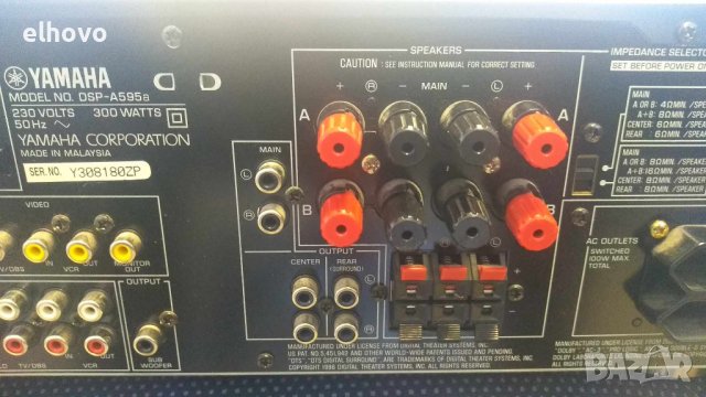 Стерео усилвател YAMAHA DSP-A595a, снимка 3 - Ресийвъри, усилватели, смесителни пултове - 41921161
