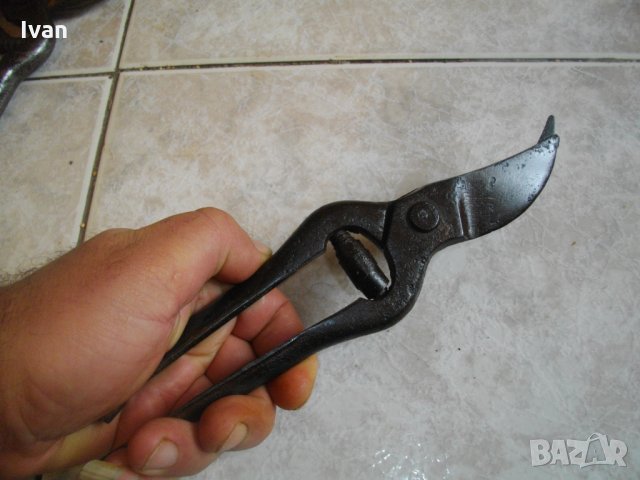 Стара Немска Лозарска-Овощарска Ножица-Ръчно Кована-Ретро-Винтидж, снимка 13 - Други инструменти - 34447821