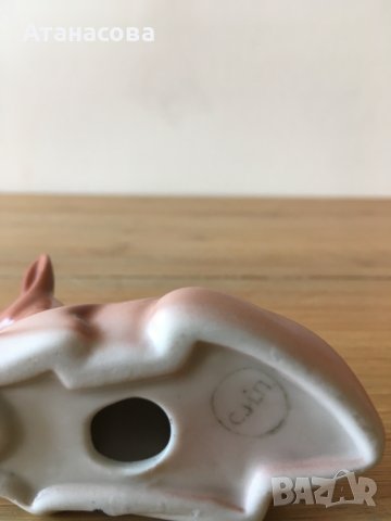 Българска порцеланова фигура Сърничка Сърна С.И.П."Стойко Ив. Пеев" 1960 г, снимка 5 - Антикварни и старинни предмети - 44423070