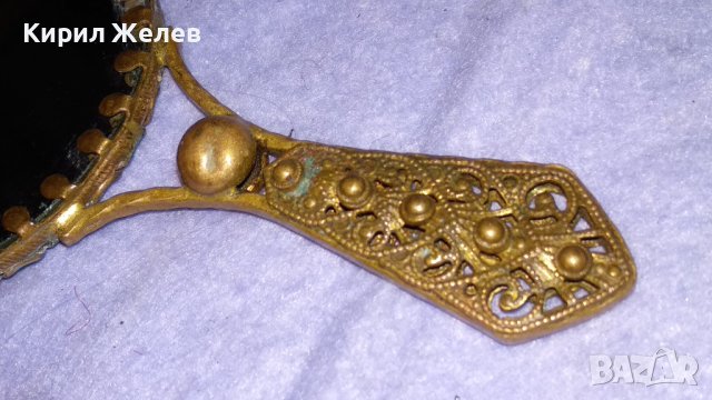 СТАРИННО РУСКО КРИСТАЛНО ОГЛЕДАЛЦЕ БРОНЗ ФИЛИГРАН РЕТРО ОРНАМЕНТИКА ПОЗЛАТА 34022, снимка 11 - Антикварни и старинни предмети - 38892177