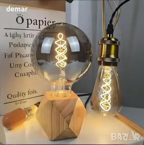 Комплект 2 димируеми LED крушки Едисон E27, 6 W, 2700 K, опушено стъкло, снимка 4 - Други стоки за дома - 56011824