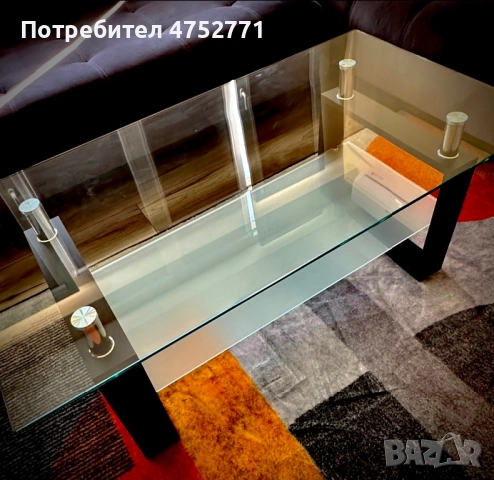 Стъклена холна маса, снимка 2 - Маси - 53680019