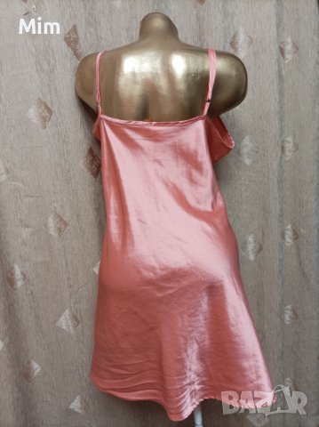 MOON RIVER 50 Розова сатенена нощница, снимка 2 - Нощници - 41570503