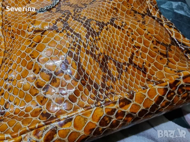 Естествена кожа италианска чанта , снимка 2 - Чанти - 48838565