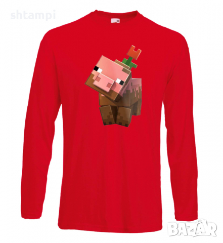 Мъжка тениска Flower Pig,Minecraft,Игра,Забавление,подарък,Изненада,Рожден Ден., снимка 15 - Тениски - 36494891