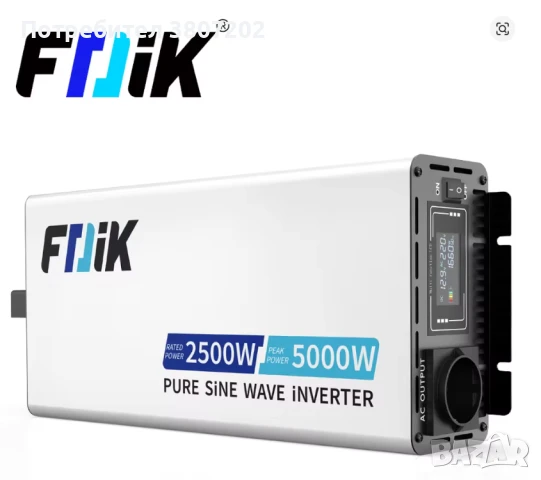 Инвертор чиста синусоида с LCD екран DC 12/24v към AC220v 50Hz 5000W