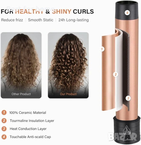 Маша за коса 9-32 мм с различни приставки, снимка 2 - Маши за коса - 51123075