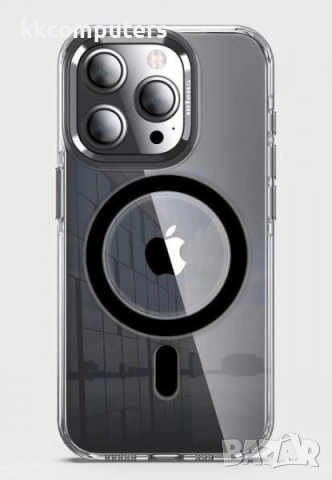 Калъф PVC Wlons Anti-Yellowing MagSafe / Черен - Прозрачен / за iPhone 17 6.3 Баркод : 3132960
