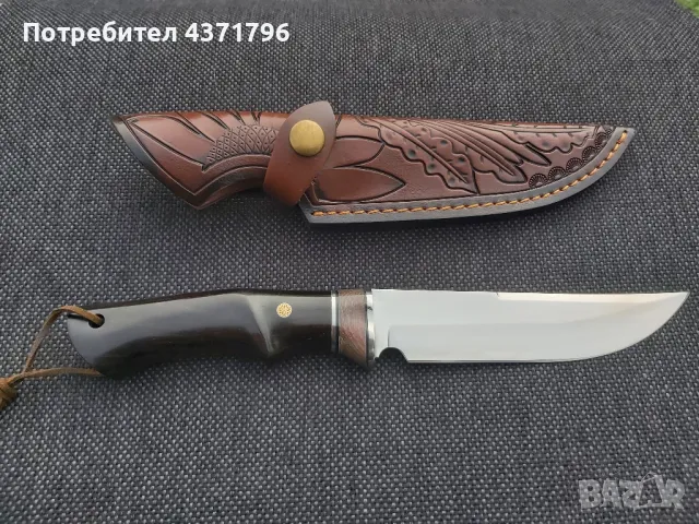 Висококачествен ръчно изрработен нож с кожена кания