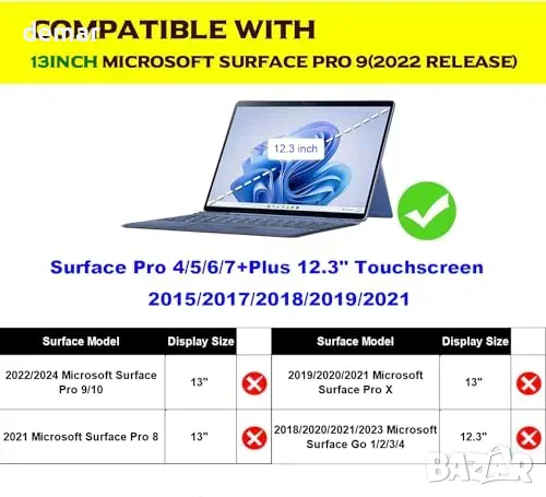 Gexmil кожен калъф за Microsoft Surface Pro 7/6/5/4 12.3, снимка 2 - Калъфи, кейсове - 55933531