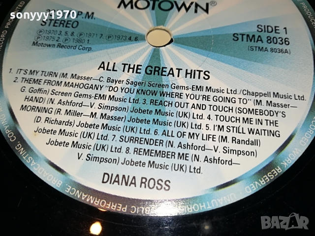 поръчана-DIANA ROSS-MADE IN GREAT BRITAIN 1003222027, снимка 10 - Грамофонни плочи - 36062190